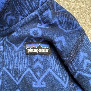 Kids Patagonia Royal Blue Fleece hooded zip up Jacket